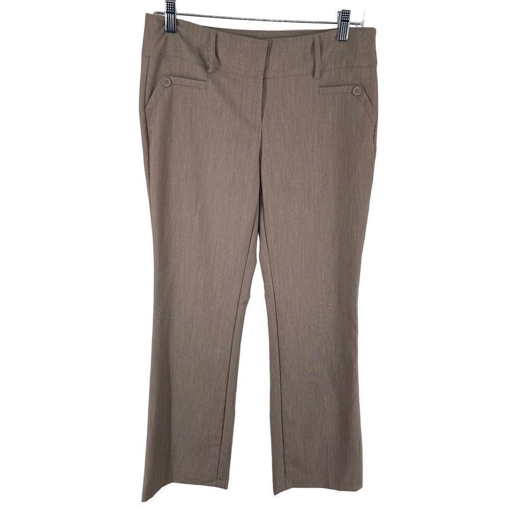 Joe Benbasset Women's Work Pants Flat Front Trousers Office Career Brown Size 7
